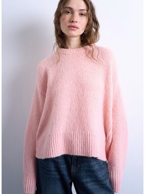 French connection Soft Pink Crewneck Women's Sweater